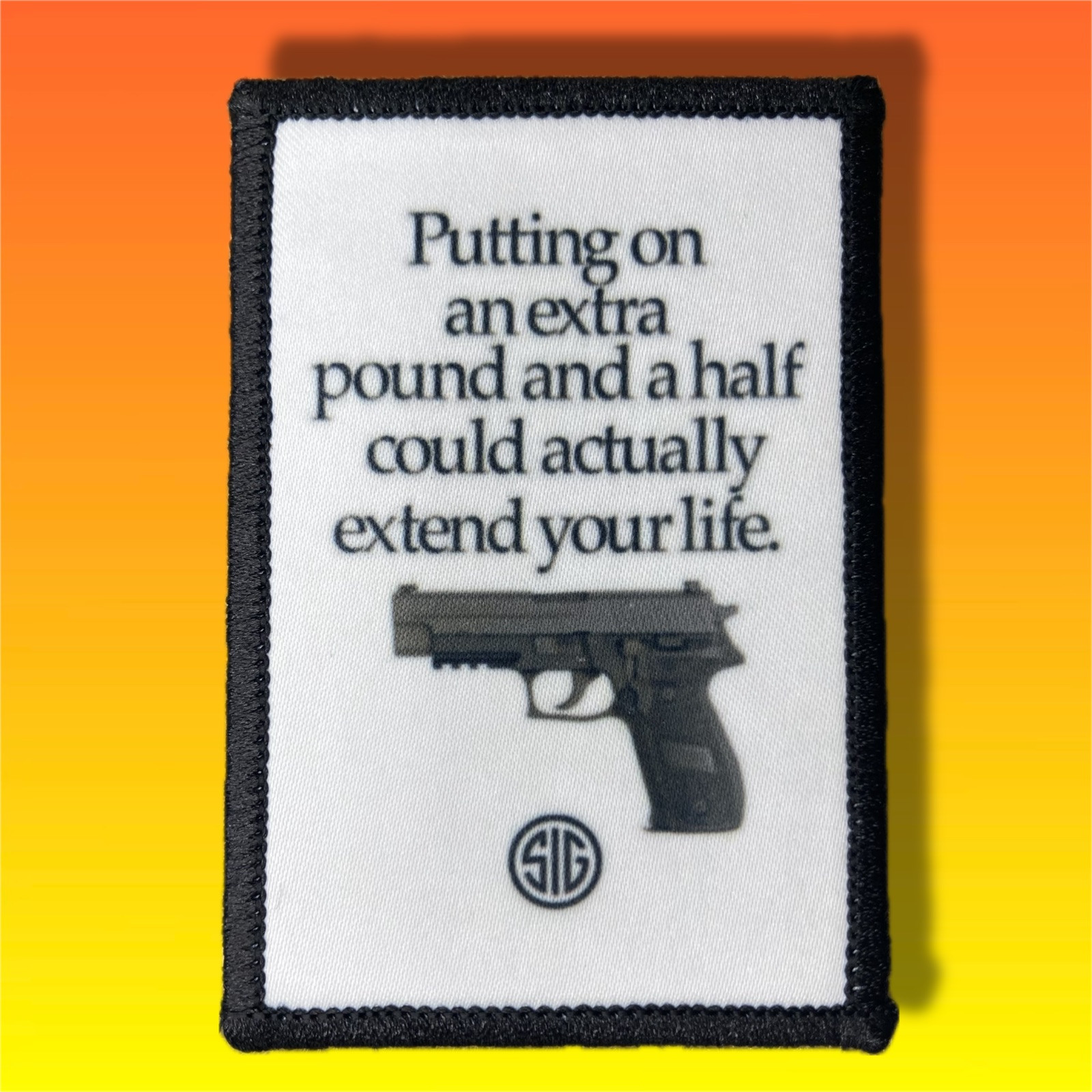 Sig Sauer Morale Patch / Military ARMY Tactical Airsoft Gun Hook & Loop 74