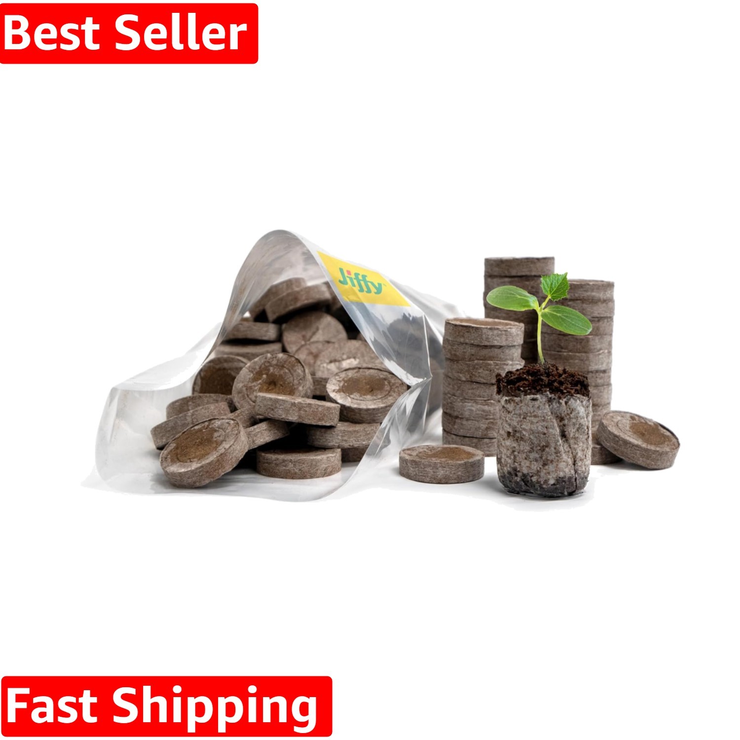 Indoor Seed Starter: 100 Expanding 36mm Peat Pellets for Healthy Roots