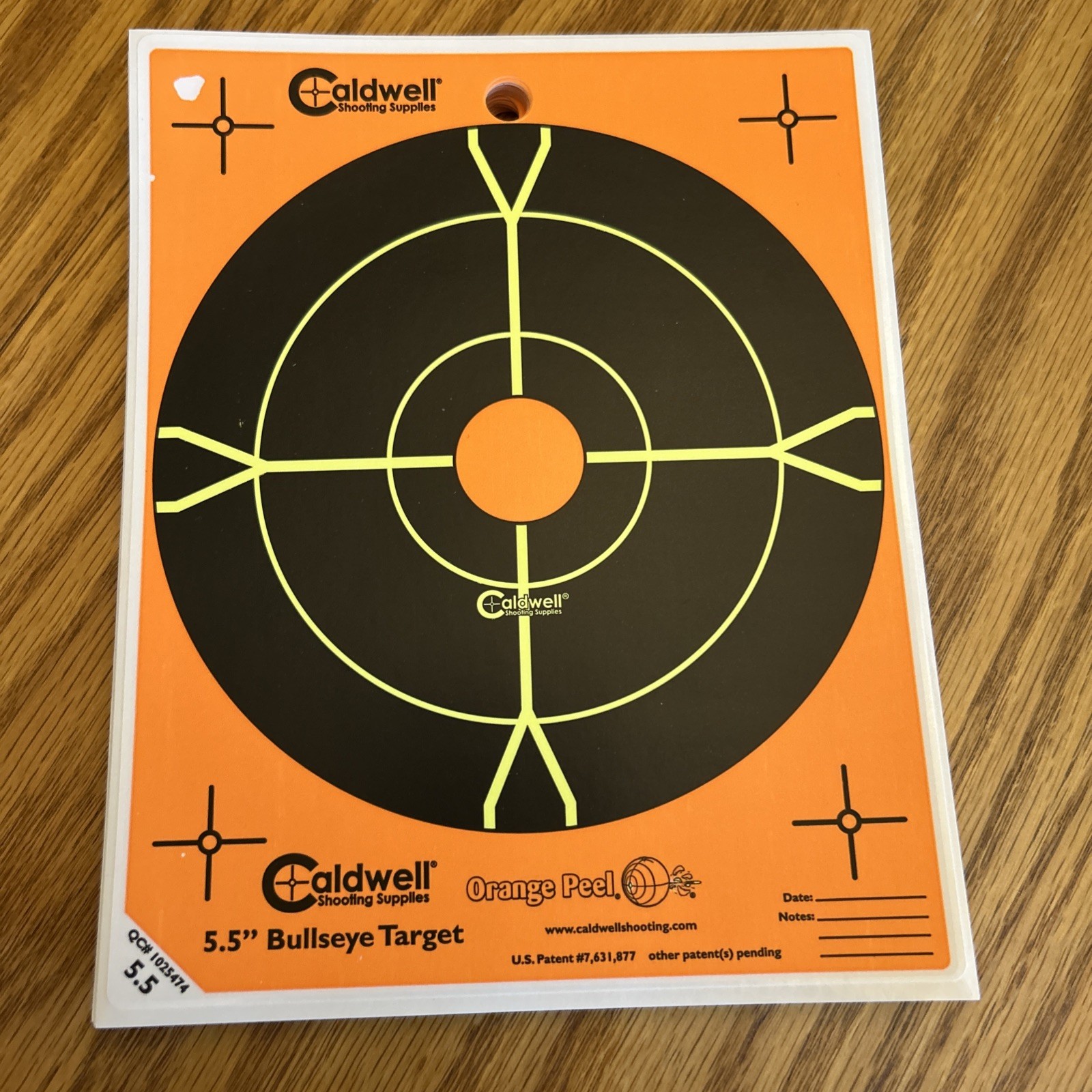 25 Caldwell Orange Peel 5.5" Self-Adhesive Bullseye Target Sheets Paper Shooting