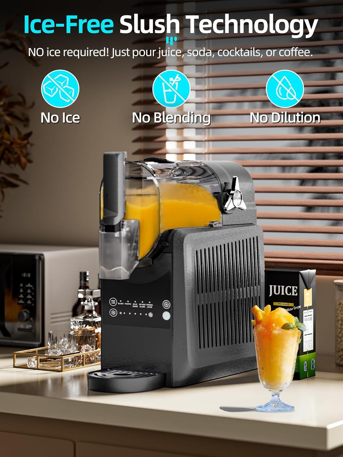 VNN Slushie Machine 92 oz Slushy Machine for Home 5 Preset Programs Auto-Clean