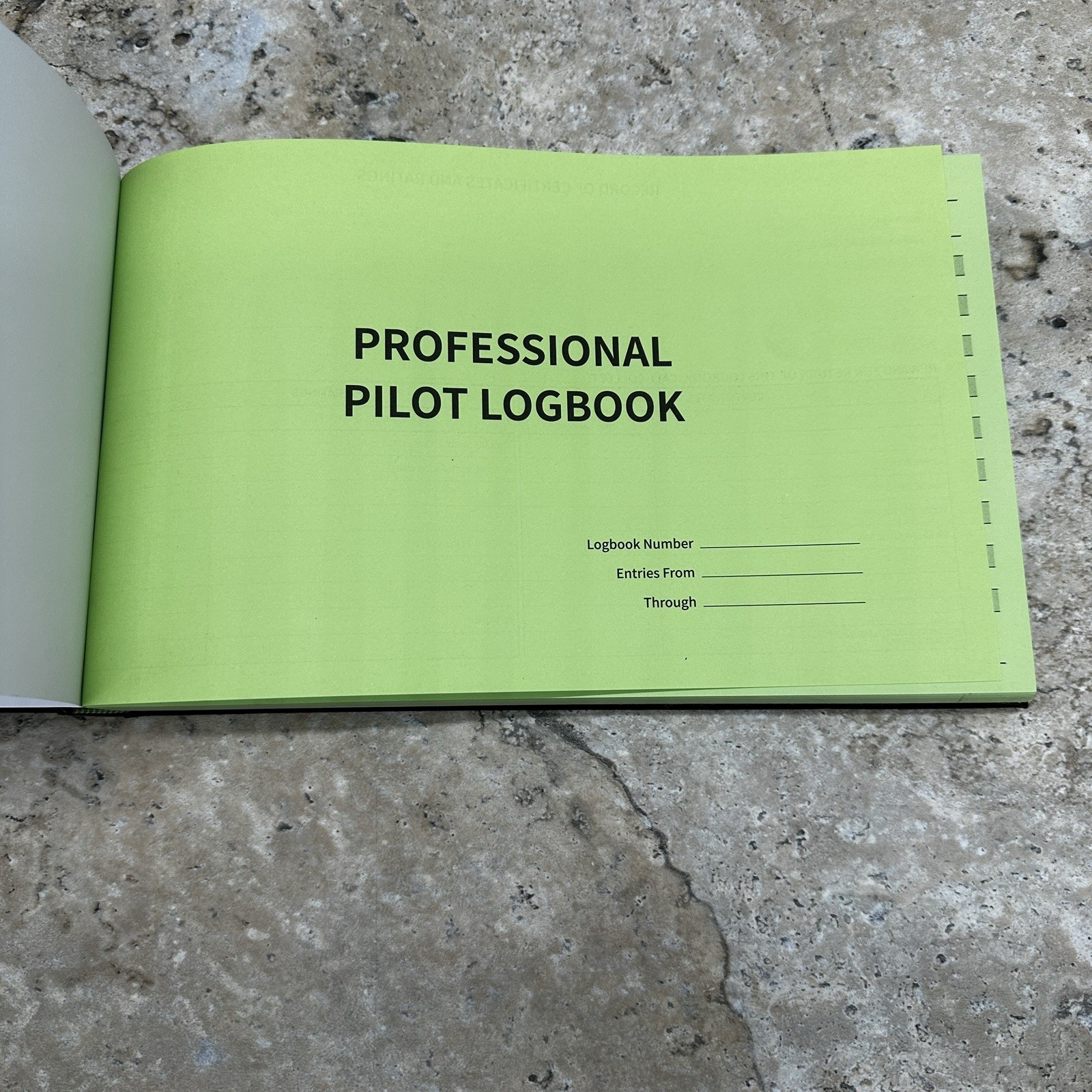Professional Pilot Logbook for All Pilots