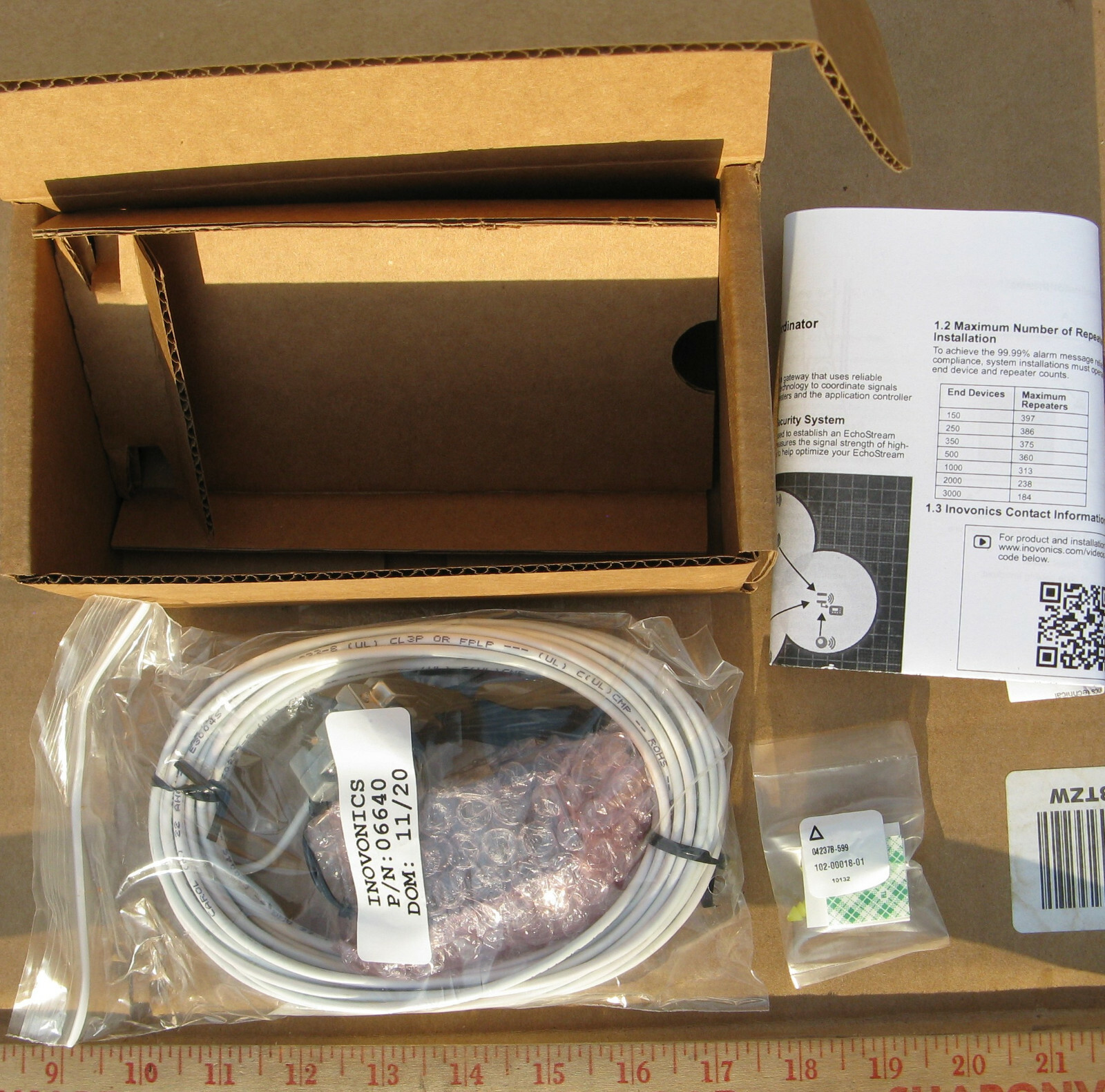 Inovonics Serial & Power Cable 06640 for Network Coordinator EN6040-T