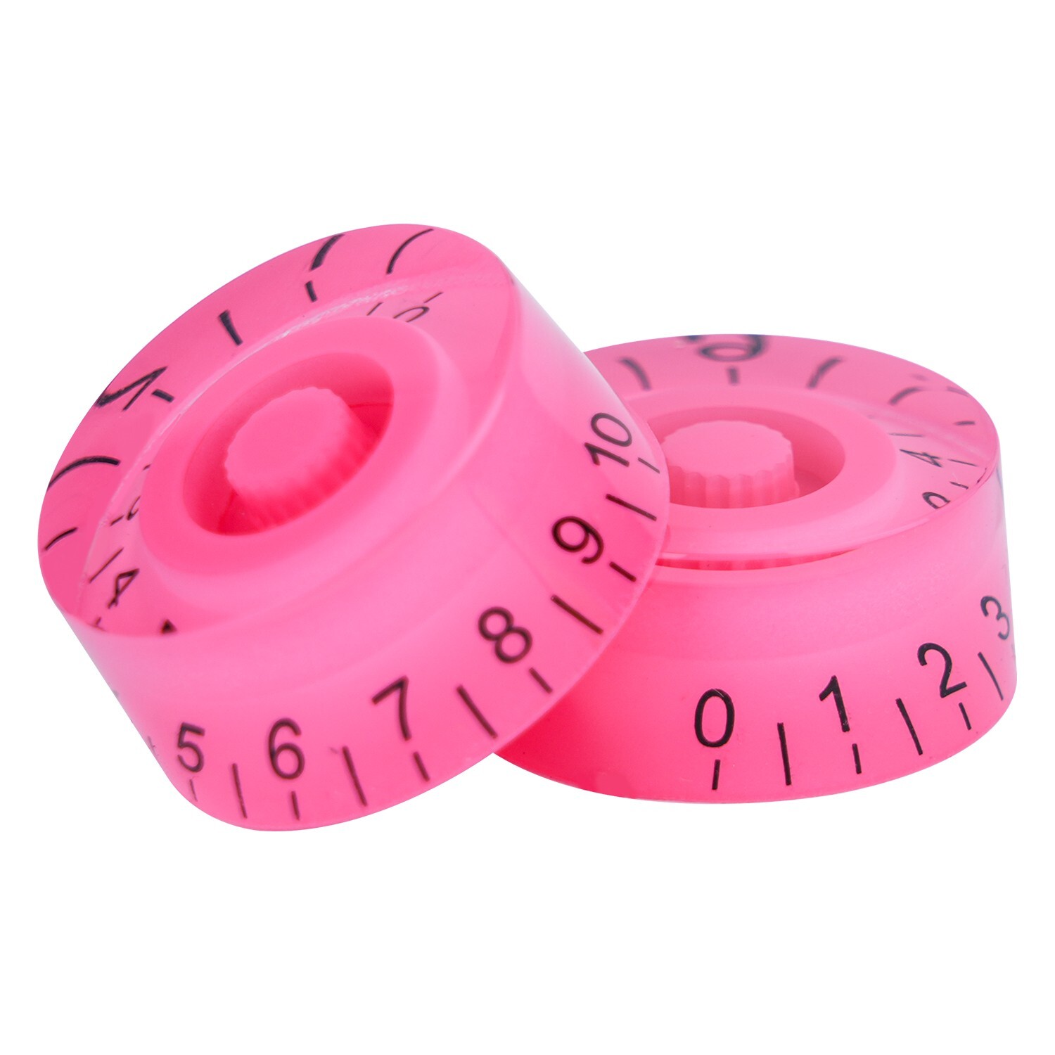 4 Pcs Guitar Bass Knobs Speed Volume Tone Control Knobs For Les Paul Guitar Pink