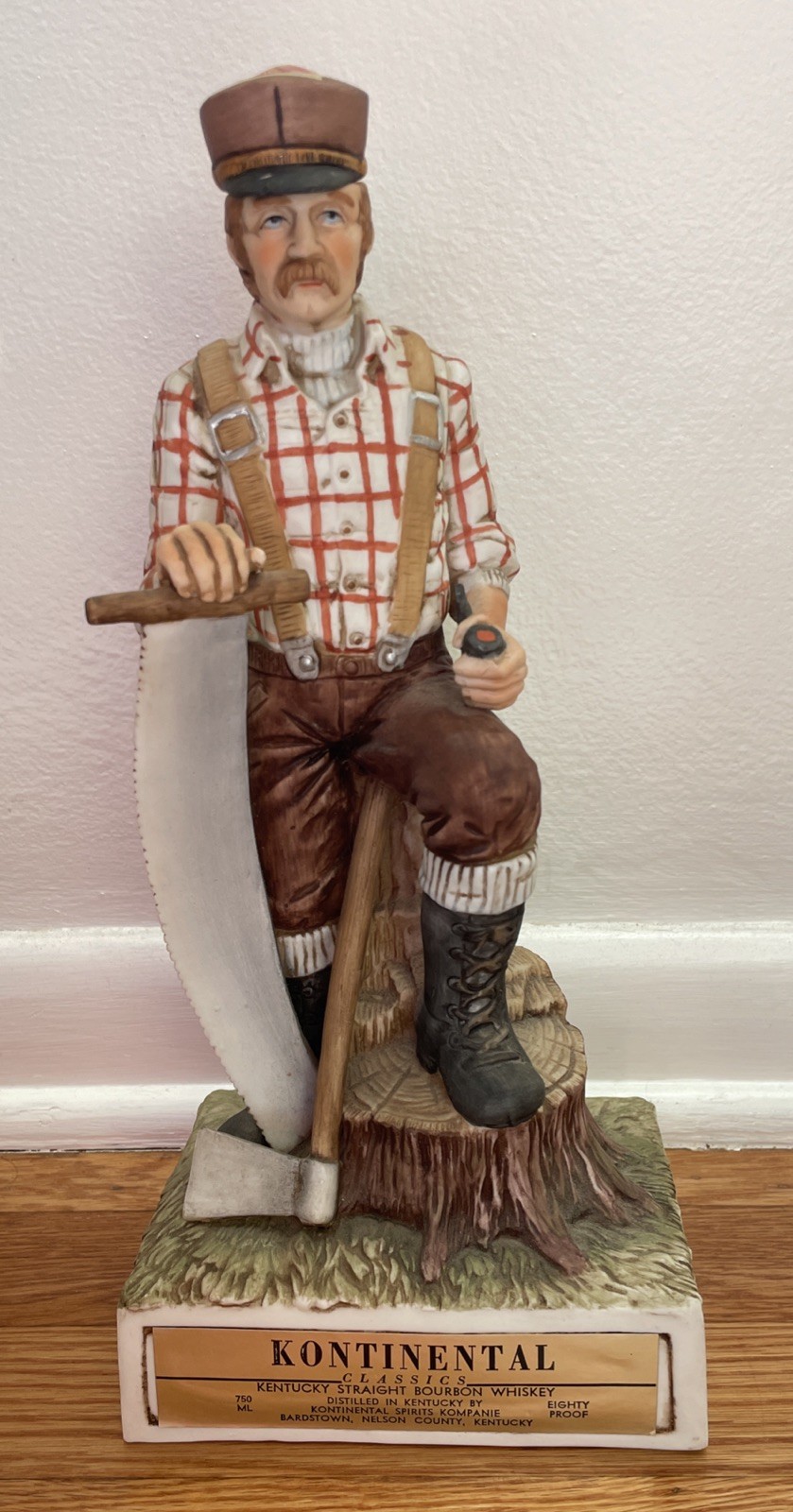 Vintage  Kontinental Lumberjack Bourbon/Whiskey Decanter  Hard To Find