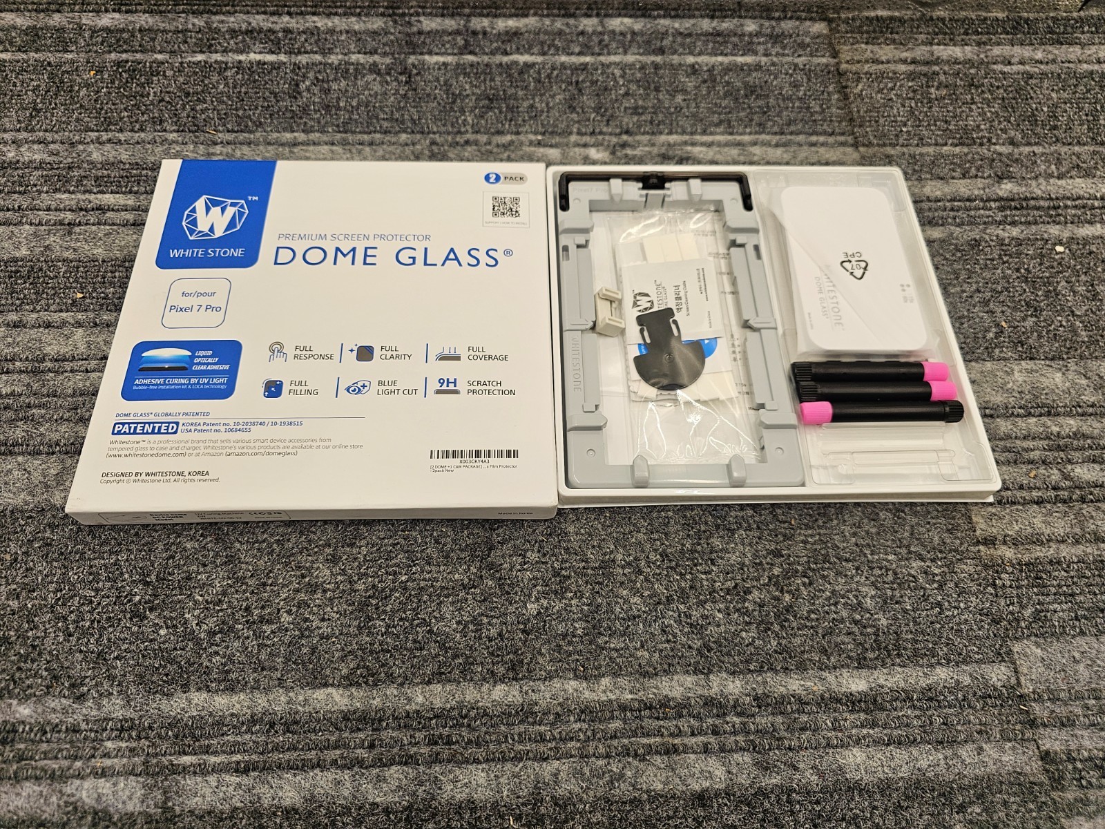 (QTY 2) Whitestone Dome Glass Screen Protector for Google Pixel 7 Pro, Clear