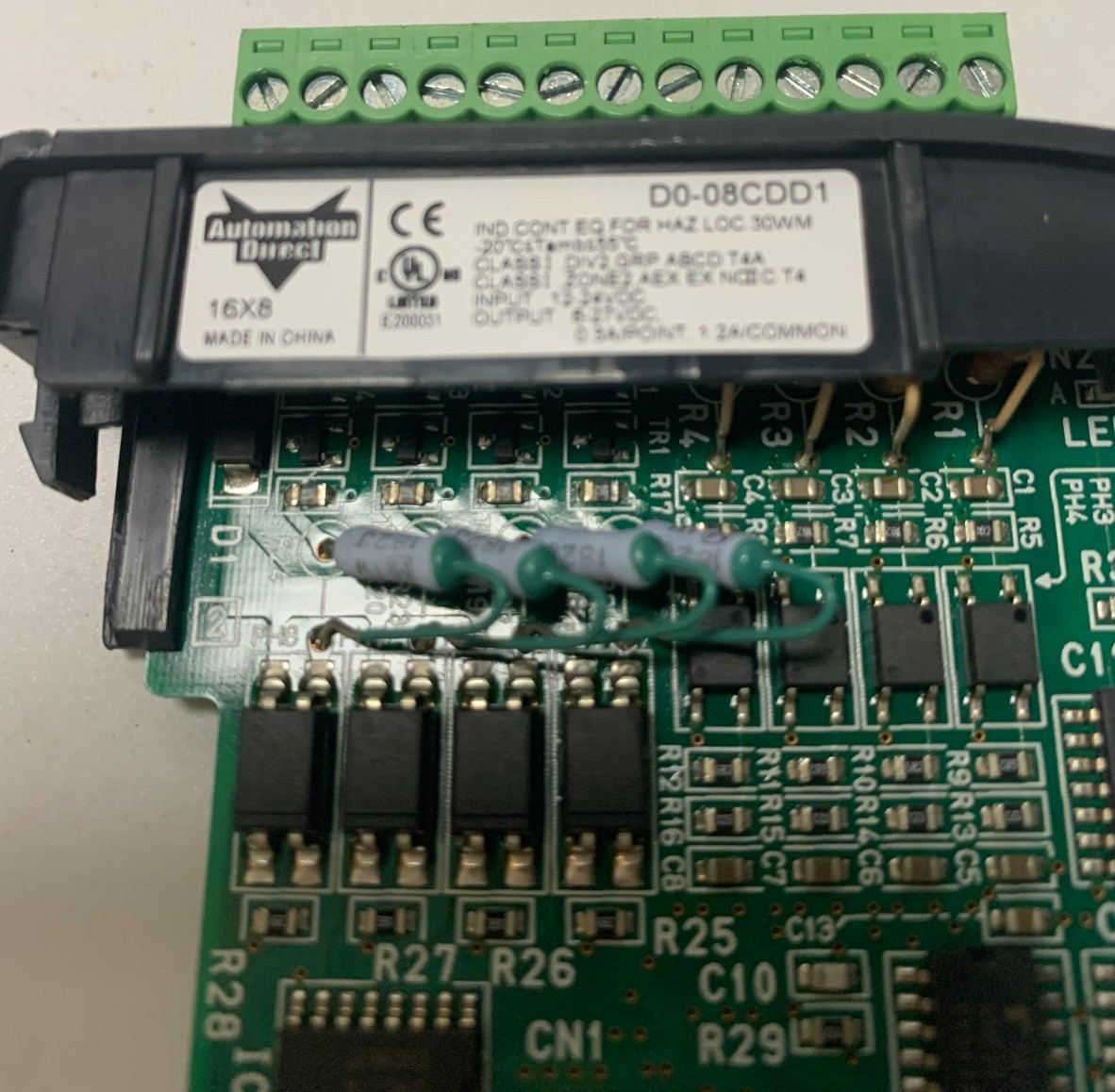 DirectLOGIC D0-08CDD1 DL05/06 discrete combo module, Input: 4-point Output: 4-pt