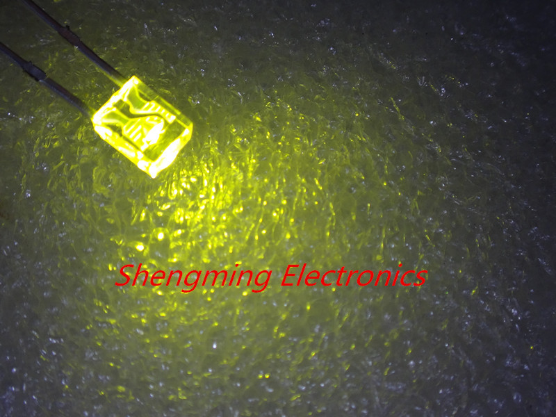 100pcs 2x3x4 Warm White led water clear 1000-1200mcd