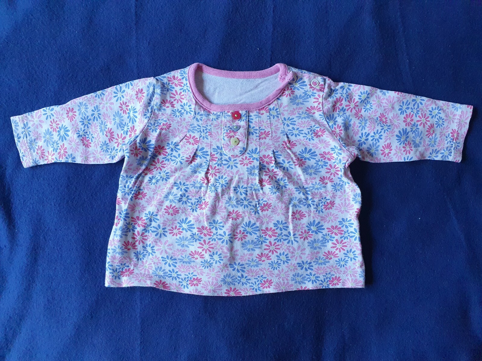 M&S baby girls long sleeve flowery top - 3-6 months - EXC