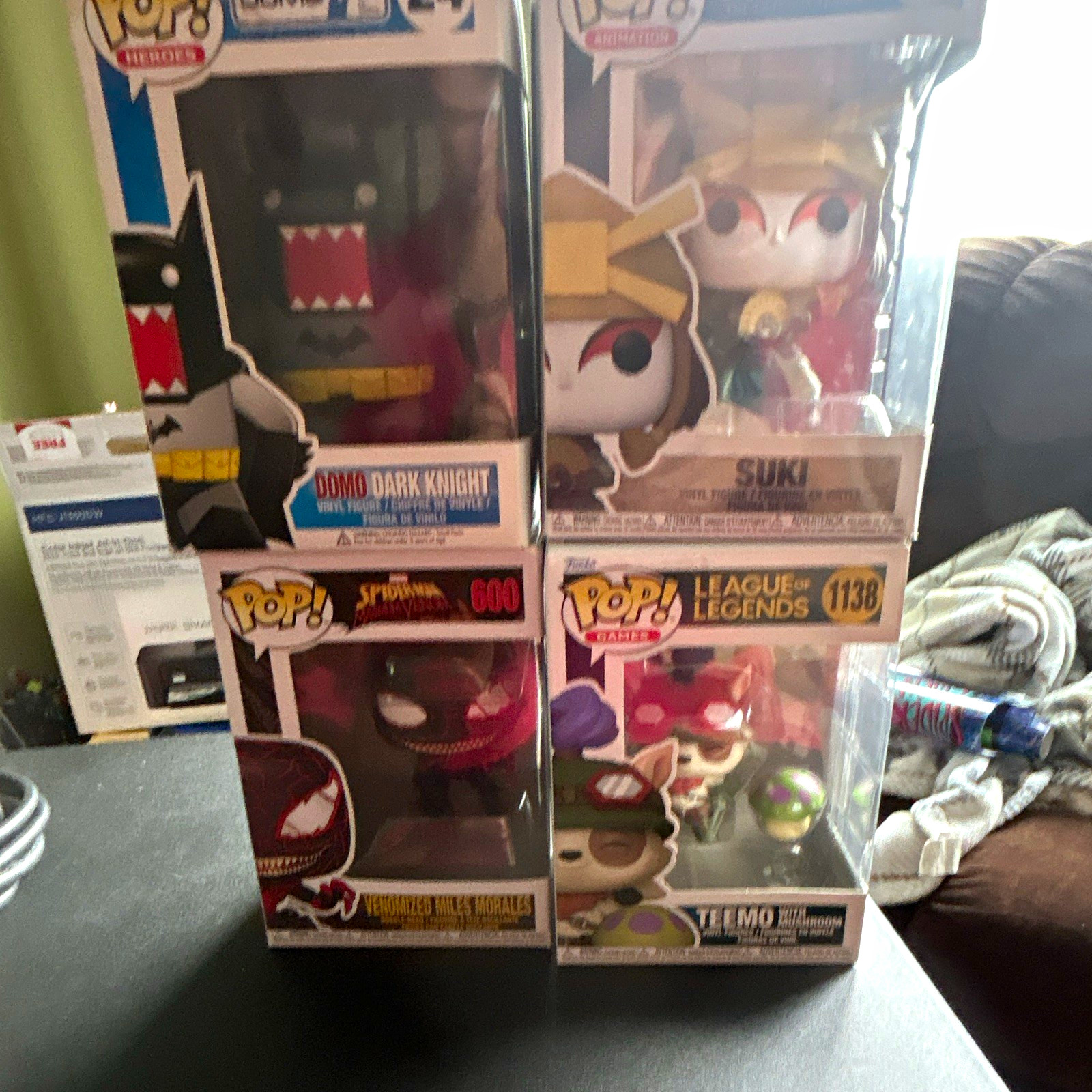 Funko Pop! Vinyl Mixed Lot 4-Pack Unopened: Domo Suki Teemo Miles Morales