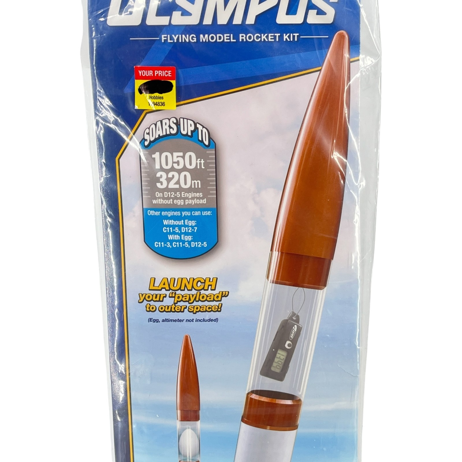 Estes Olympus Flying Model Rocket #7293 Large 29”