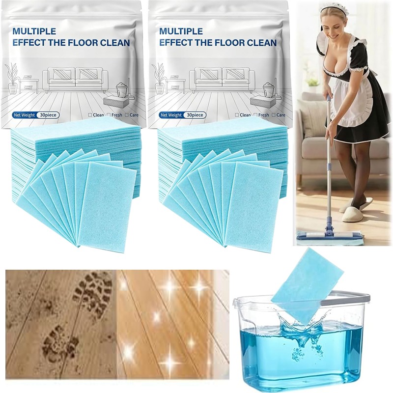 100-500 X Multi-Effect Floor Clean Tablets, Water-Soluble Floor Cleaning Sheets