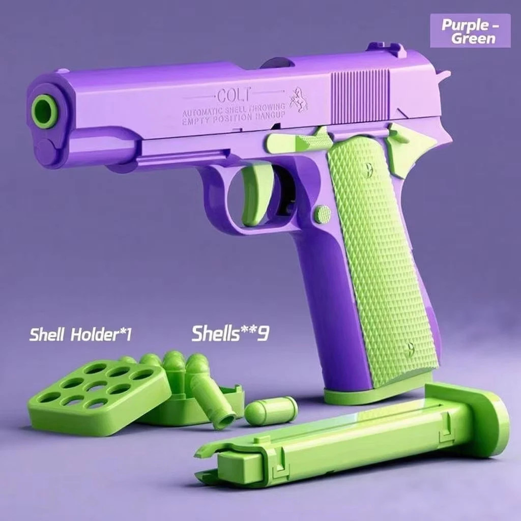 Purple Automatic Colt 1911 Shell Ejection Gun Pistol Toy Guns