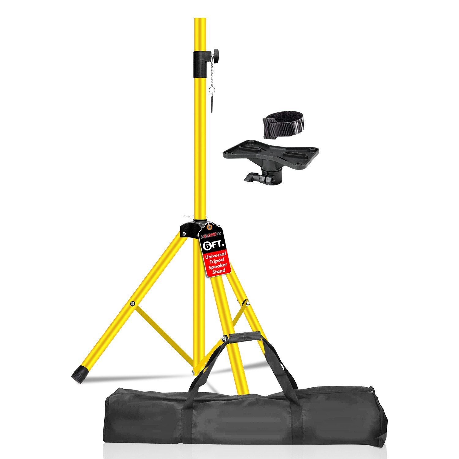 5Core Speaker Stand Tripod Heavy Duty Adjustable 72" PA DJ Mount Universal w Bag