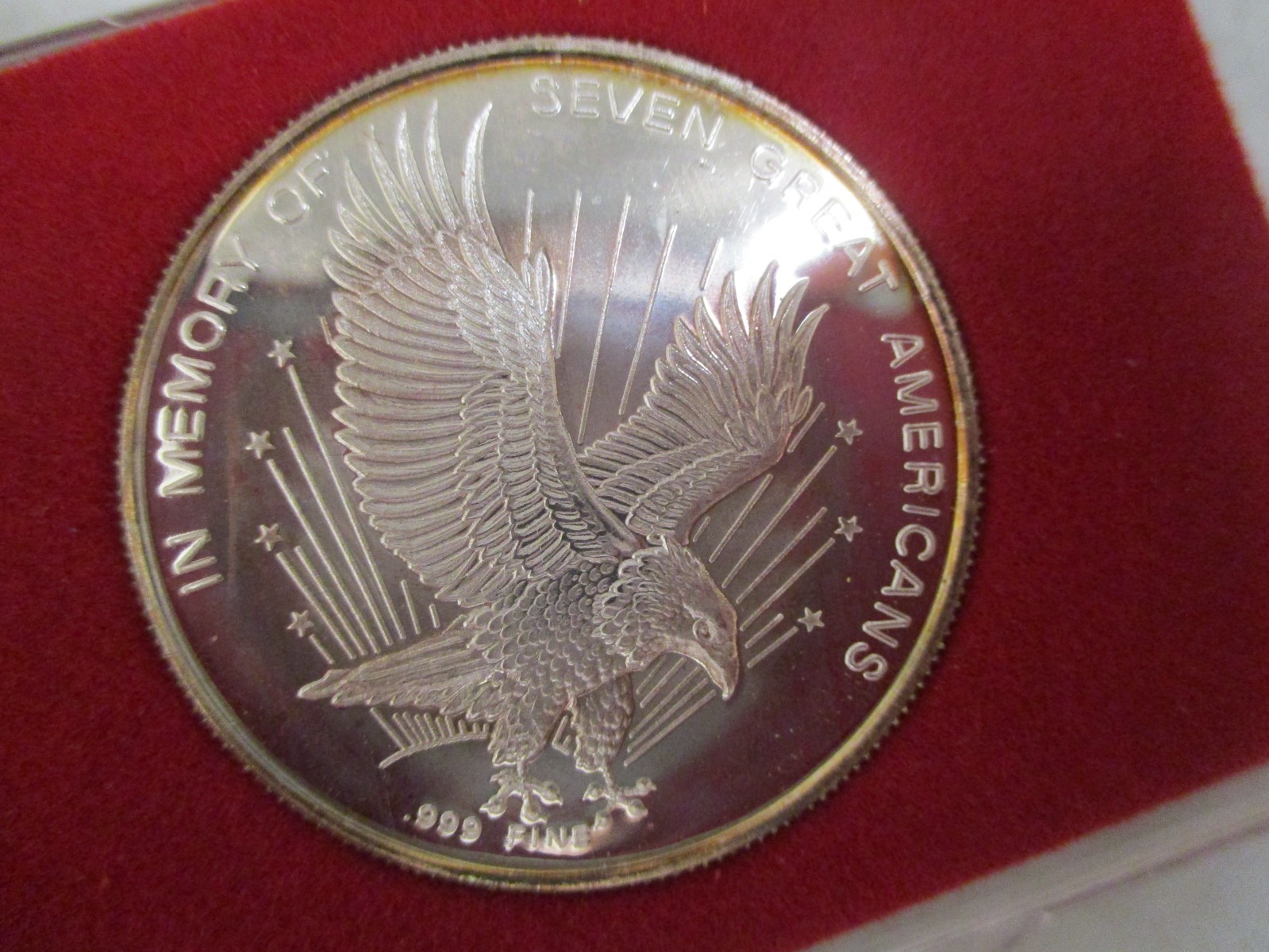 NASA SPACE SHUTTLE CHALLENGER SILVER COINS-2 IN MEMORY.999 +RETURN TO SPACE .925