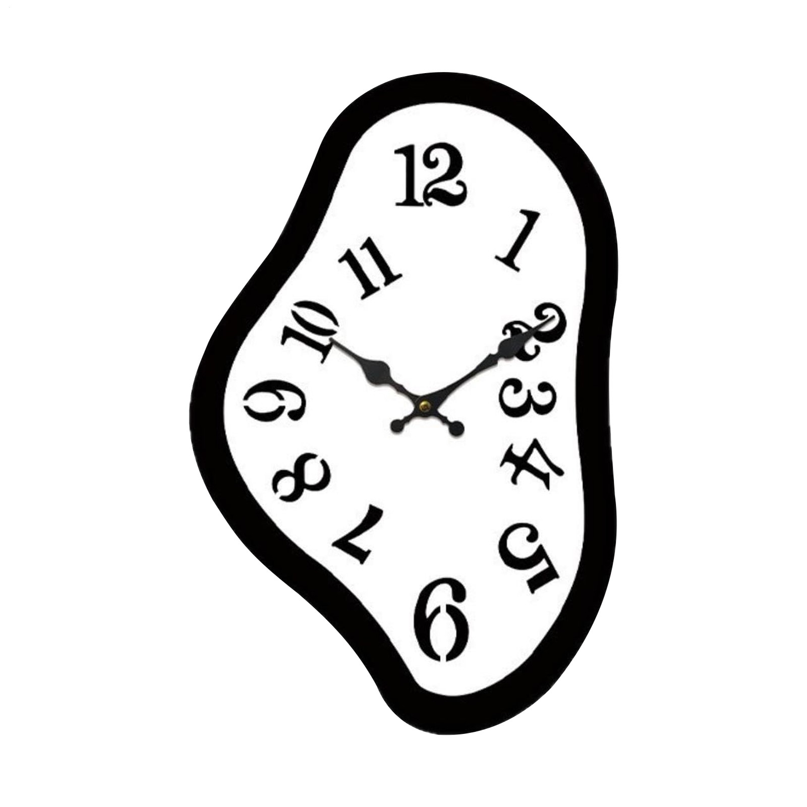Irregular Wall Clock Retro Non-Ticking Modern Analog Wall Clock Silent Clock