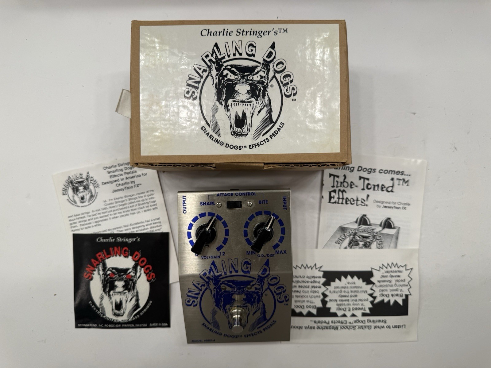 Snarling Dogs SDP-4 Blue Doo Tube Emulator Overdrive Guitar Effect Pedal + Box