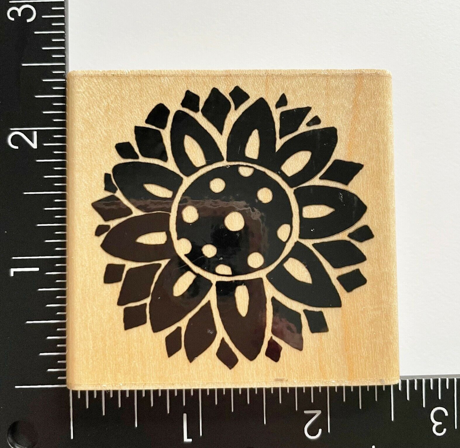 JRL Design Southwest Sunflower Silhouette L210 Wood Mounted Rubber Stamp