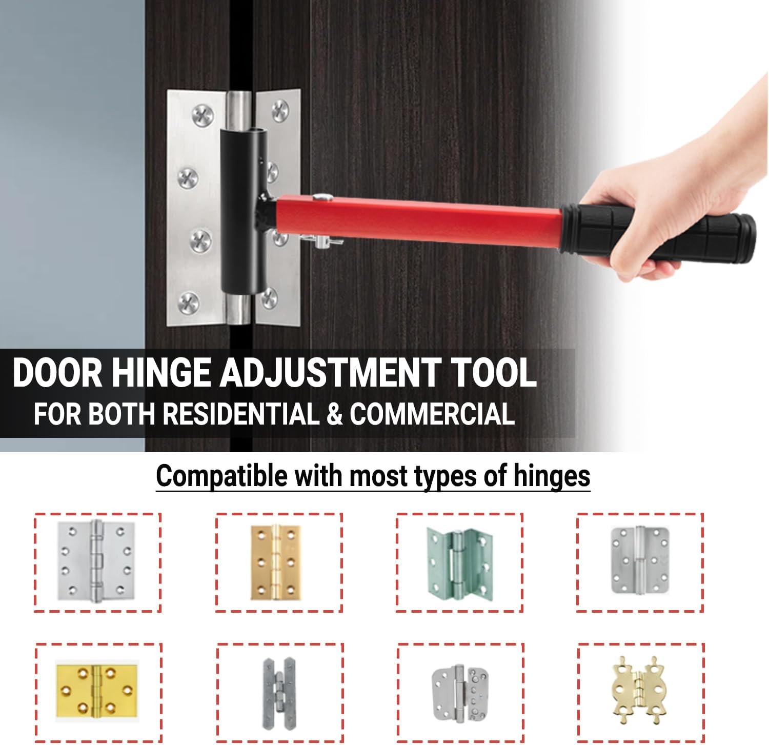 Professional 4-in-1 Hinge Adjusting Tool Kit for Round Bolt Doors Residential