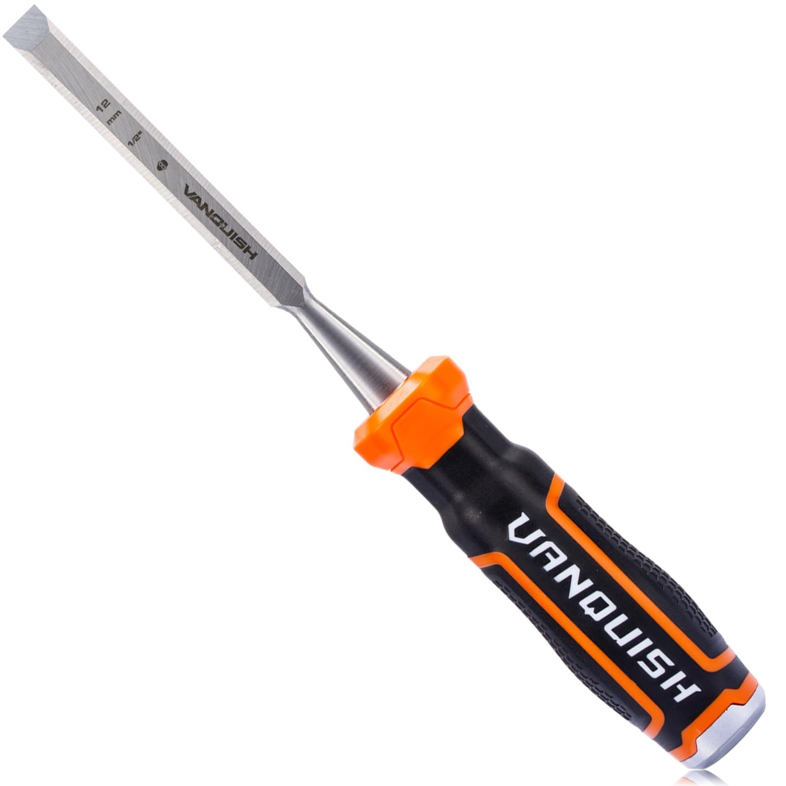 VANQUISH Bevelled Blades Wood Chisel 1/2 Inch Mortise Chisel with Steel Strik...