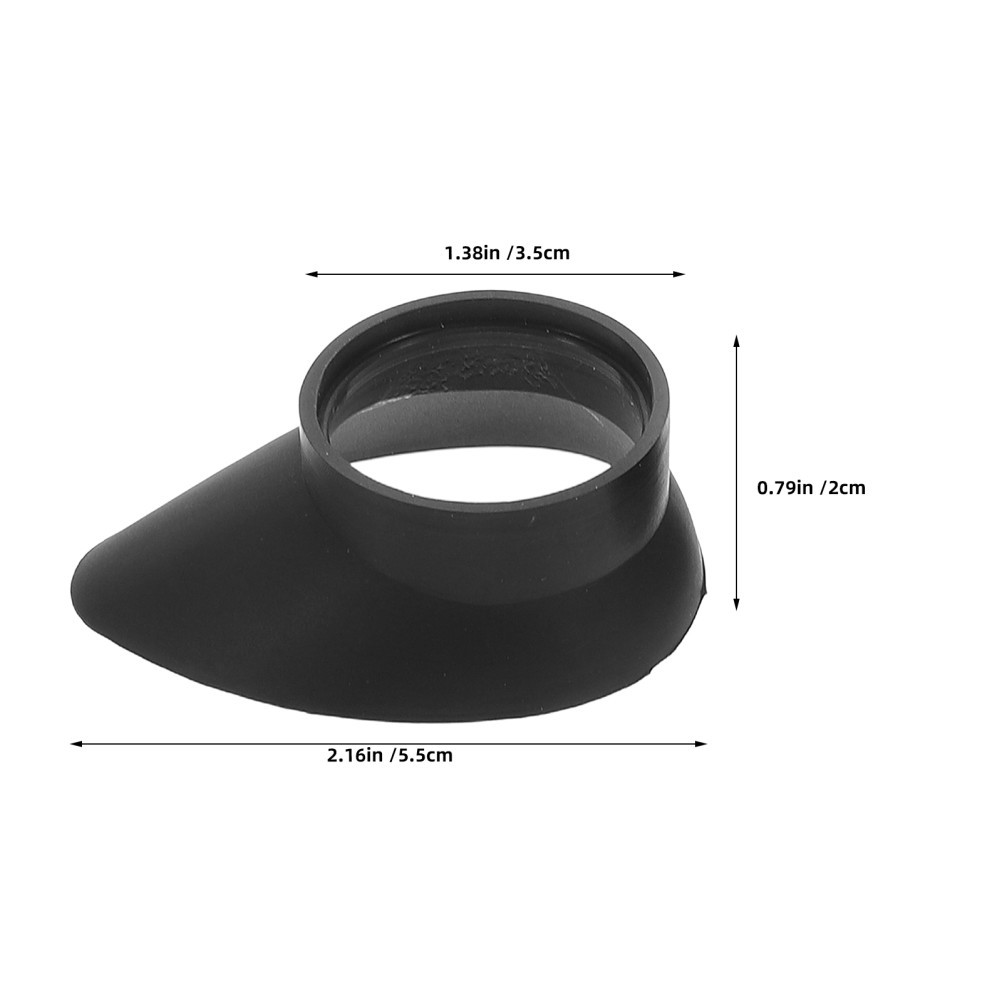 4Pcs Durable Rubber Microscope Eyepiece Cover Caps Black Soft Eye Shields