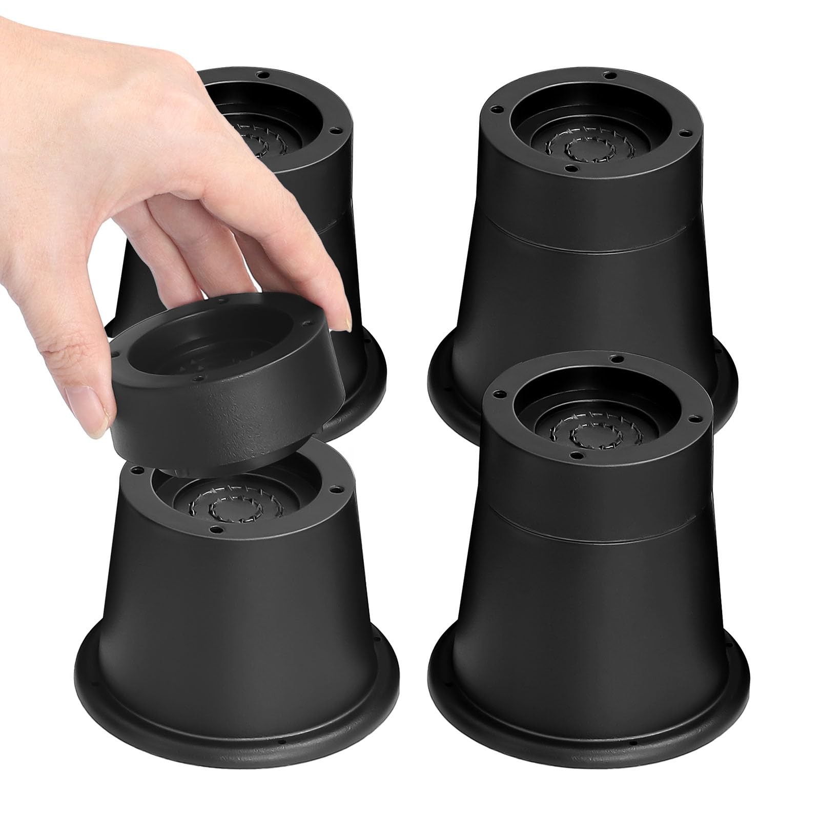 Bed Risers 2 inch, 3 Inch, Heavy Duty Round Furniture Risers Lifts 3" for Tab...