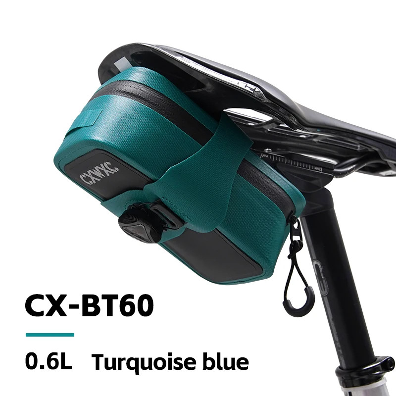 TPU Bicycle Saddle Bag 0.6L Self Locking Knob Tail Bag Portable BOA Cycling Bag