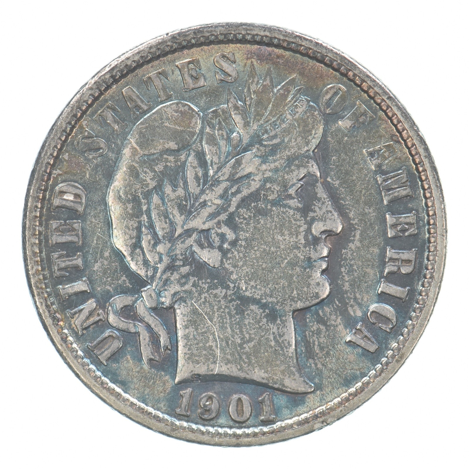 1901 Barber Dime Beautiful Tone *2454