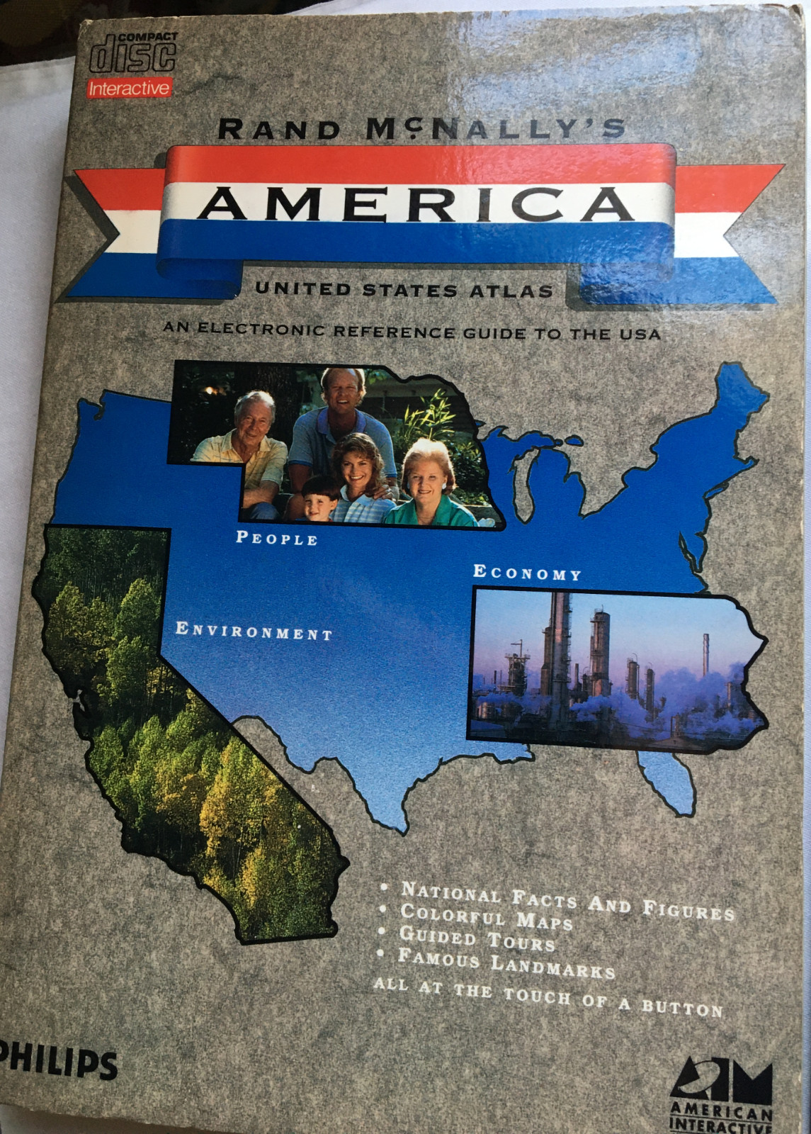 CD-i Game - RAND McNALLY'S AMERICA - 1991 - Phillips Interactive Great Cond