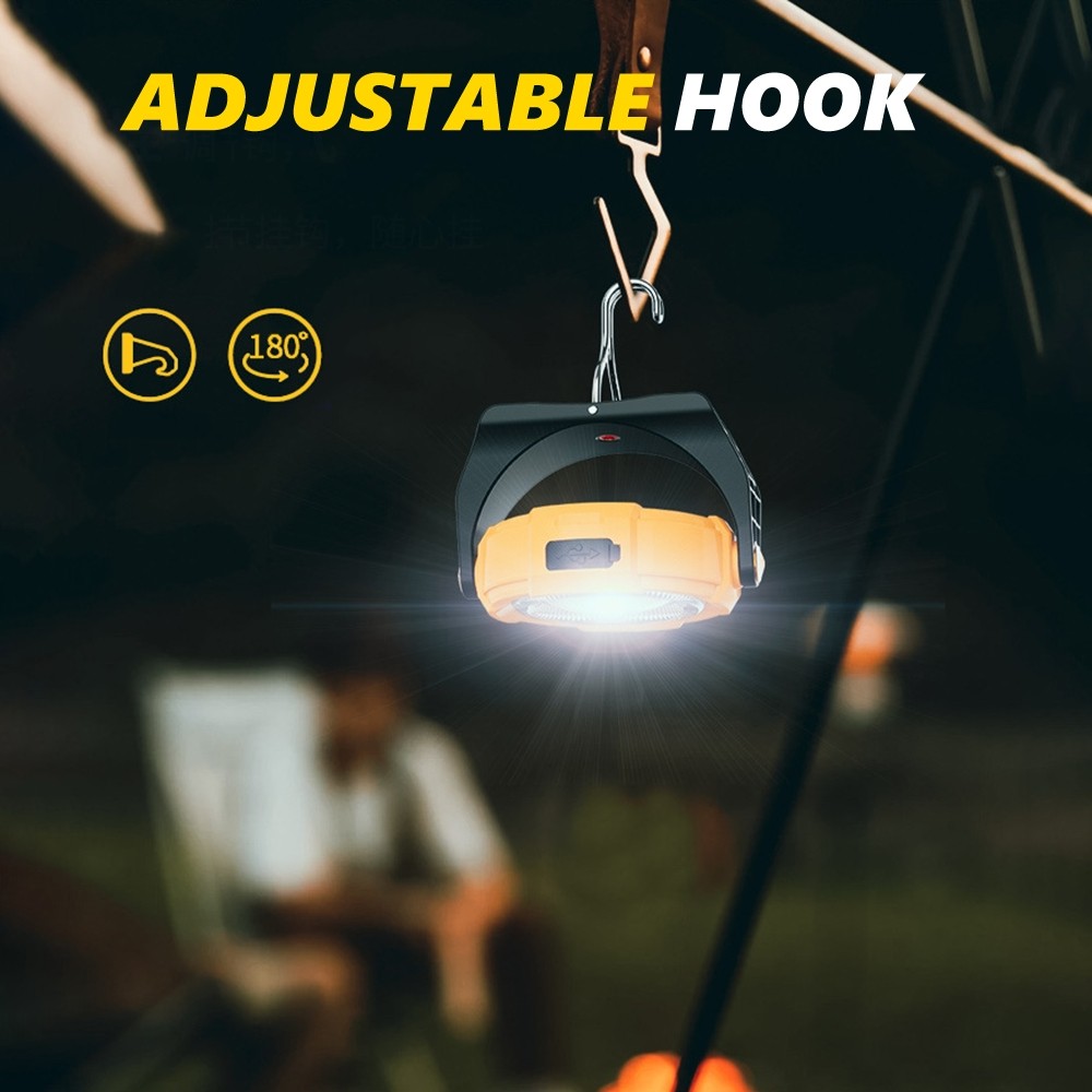 Portable LED Solar Work Light USB Rechargeable Emergency Worklight Security Lamp