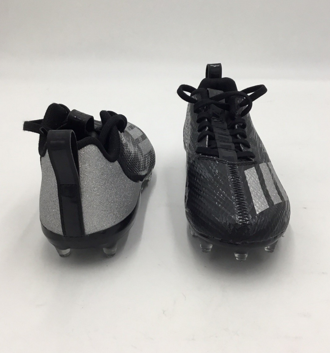 adidas Men's Adizero Soccer Cleat, Black/Gray, Sz-4