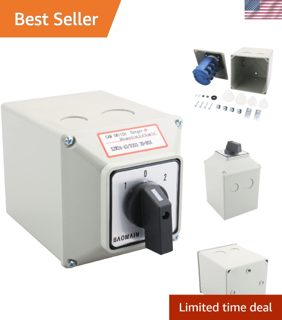 High-Power Universal Rotary Switch – 660V 63A,  Rated for Tough Environments