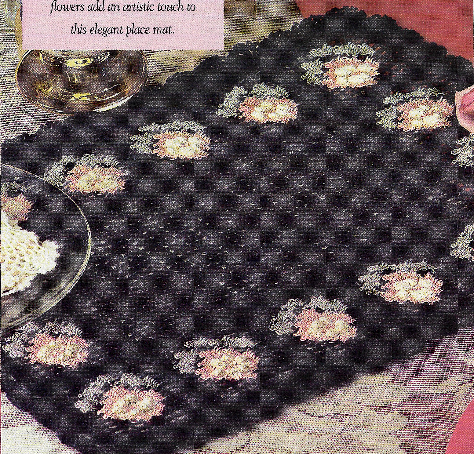 Evening Elegance Place Mats crochet PATTERN INSTRUCTIONS