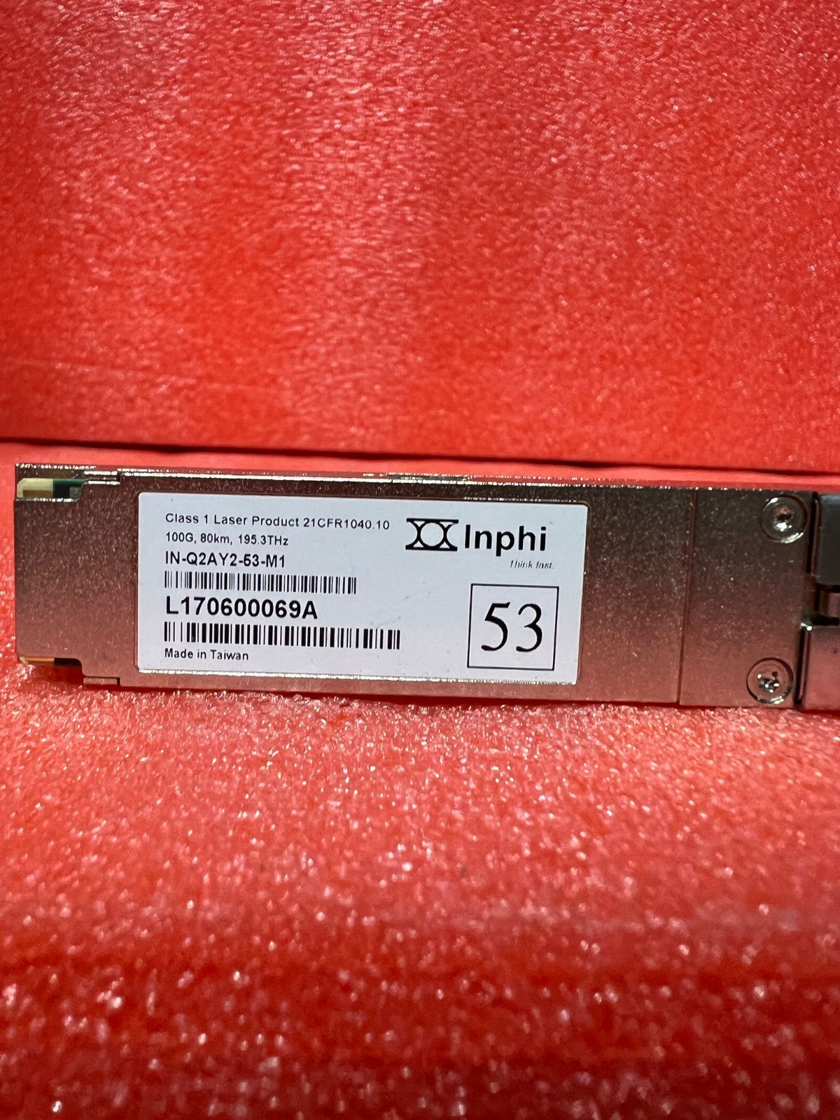 INPHI IN-Q2AY2-53-M1 100G 80KM 195.3THZ TRANSCEIVER MODULE