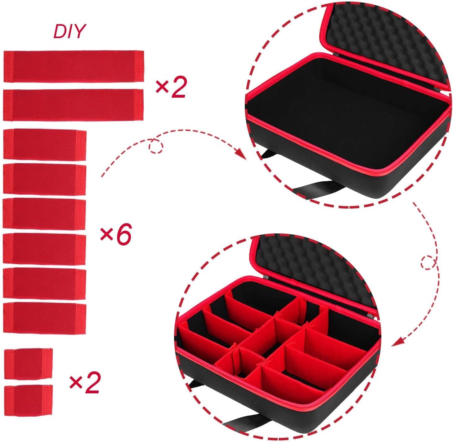 Hard Battery Storage Box Holder Carrying Case Replacement for Milwaukee M12 M18.