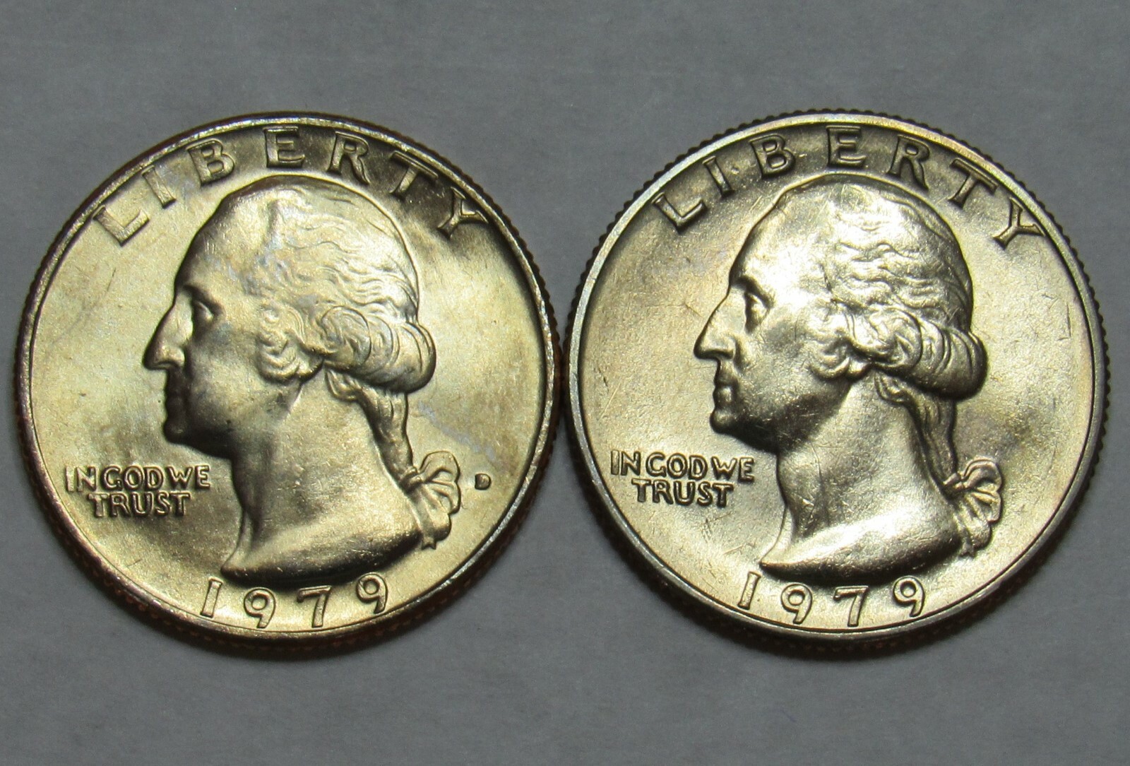 1979 P&D Washington Quarters in BU condition