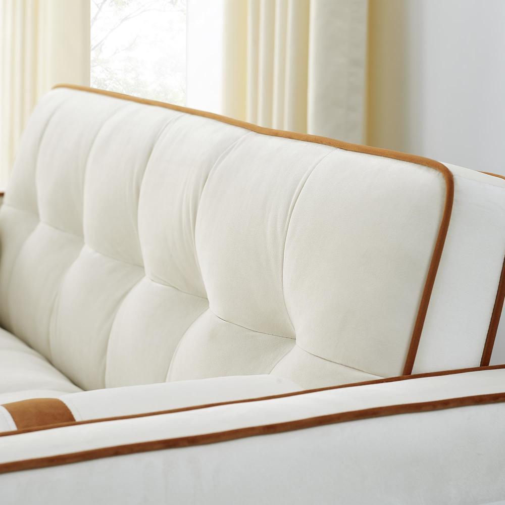 55.5" Pull Out Sleep Sofa Bed 2 Seater Loveseats Sofa Couch with side pockets