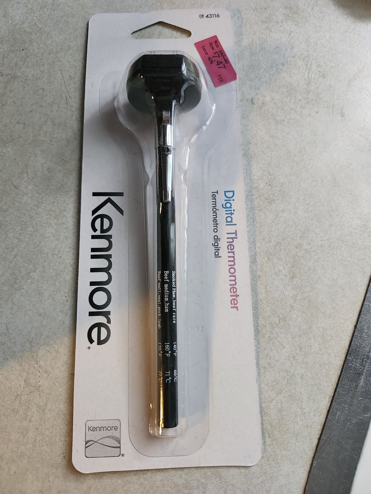 Kenmore Digital Food Thermometer SEARS 43116