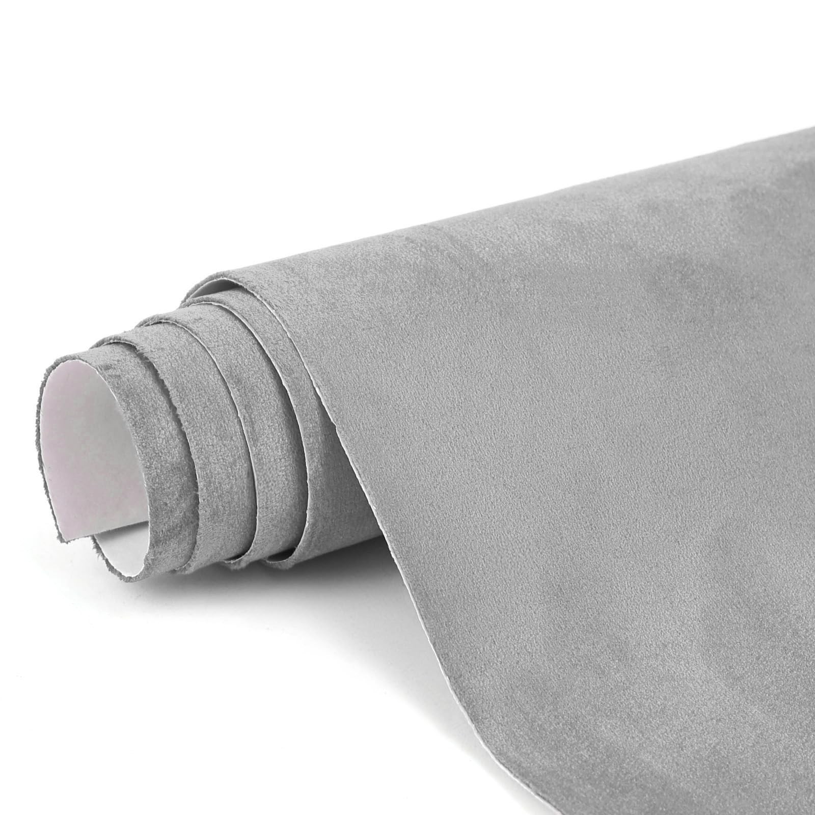 Premium Grey Suede Fabric Wrap - 30x60 inch Suede Wrap for Car Interior - Sel...