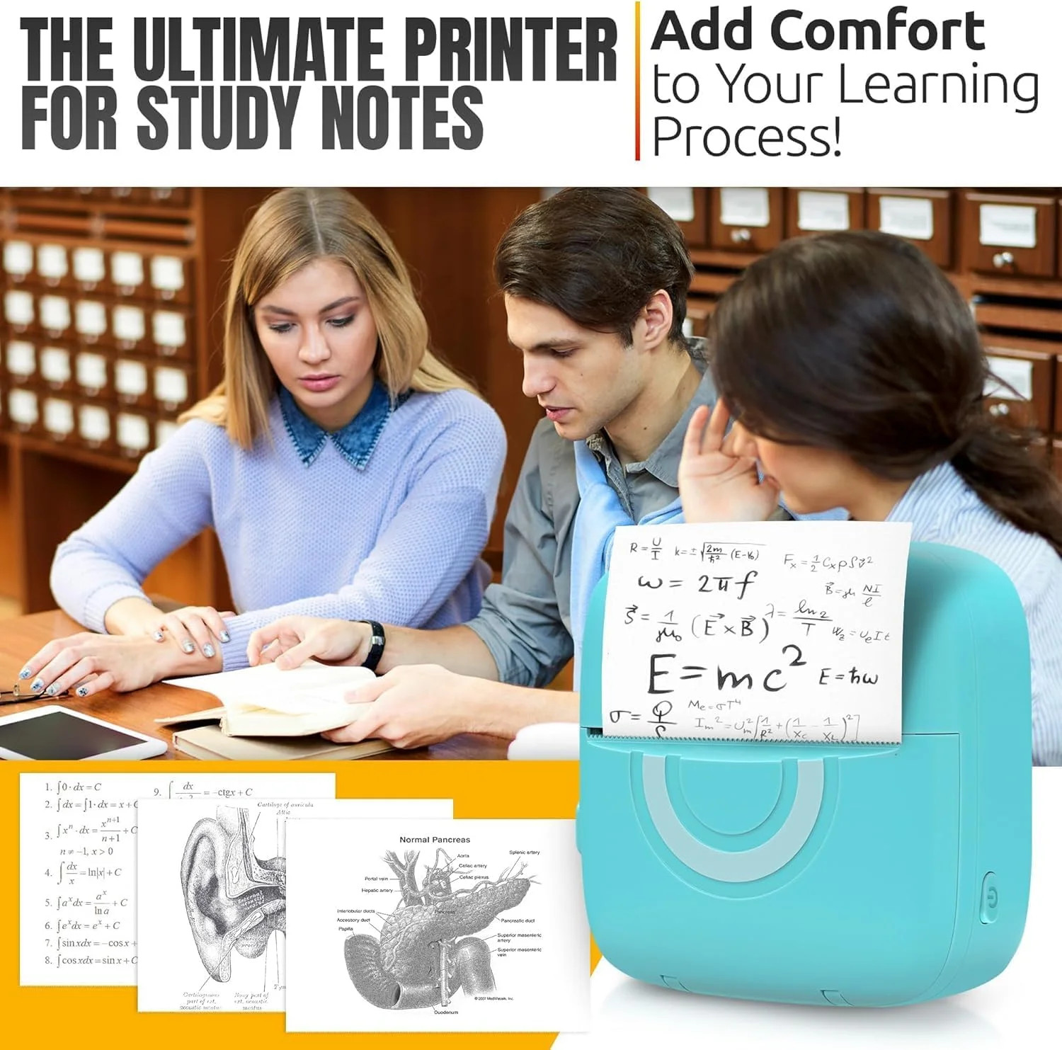 Mini Thermal Printer Compatible with iPhone & Android - Bluetooth Mini Printer S