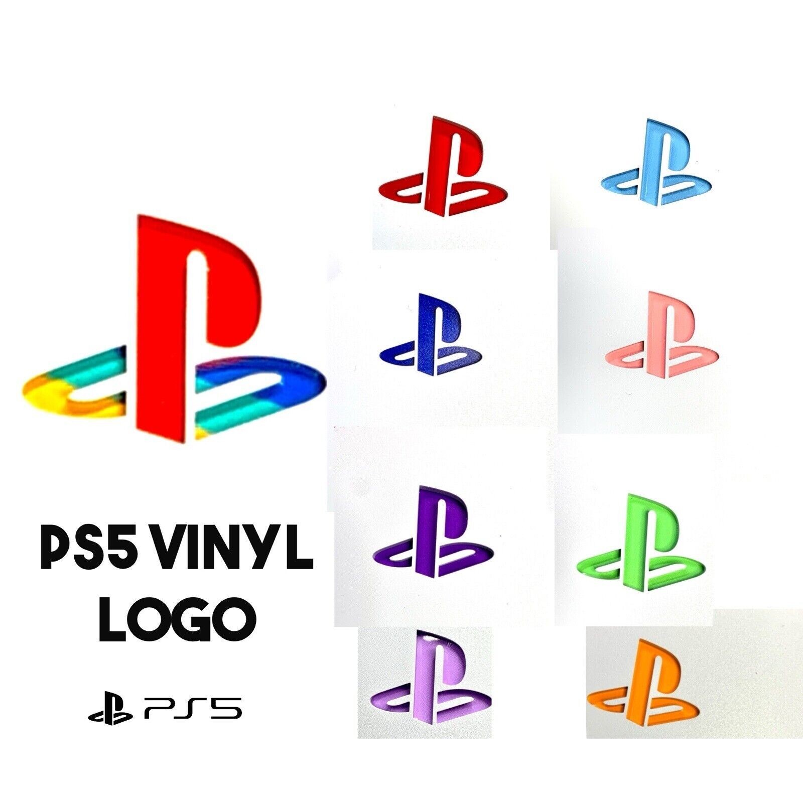 Playstation 5 Ps5 Vinyl Logo Sticker Insert for Plate Covers