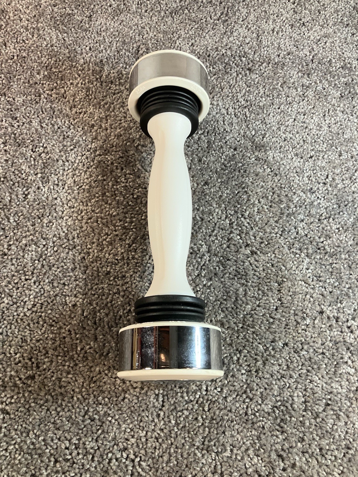 Shake Weight 2.5 Pound Silver White Dumbbell Fitness Home Workout-Good Condition