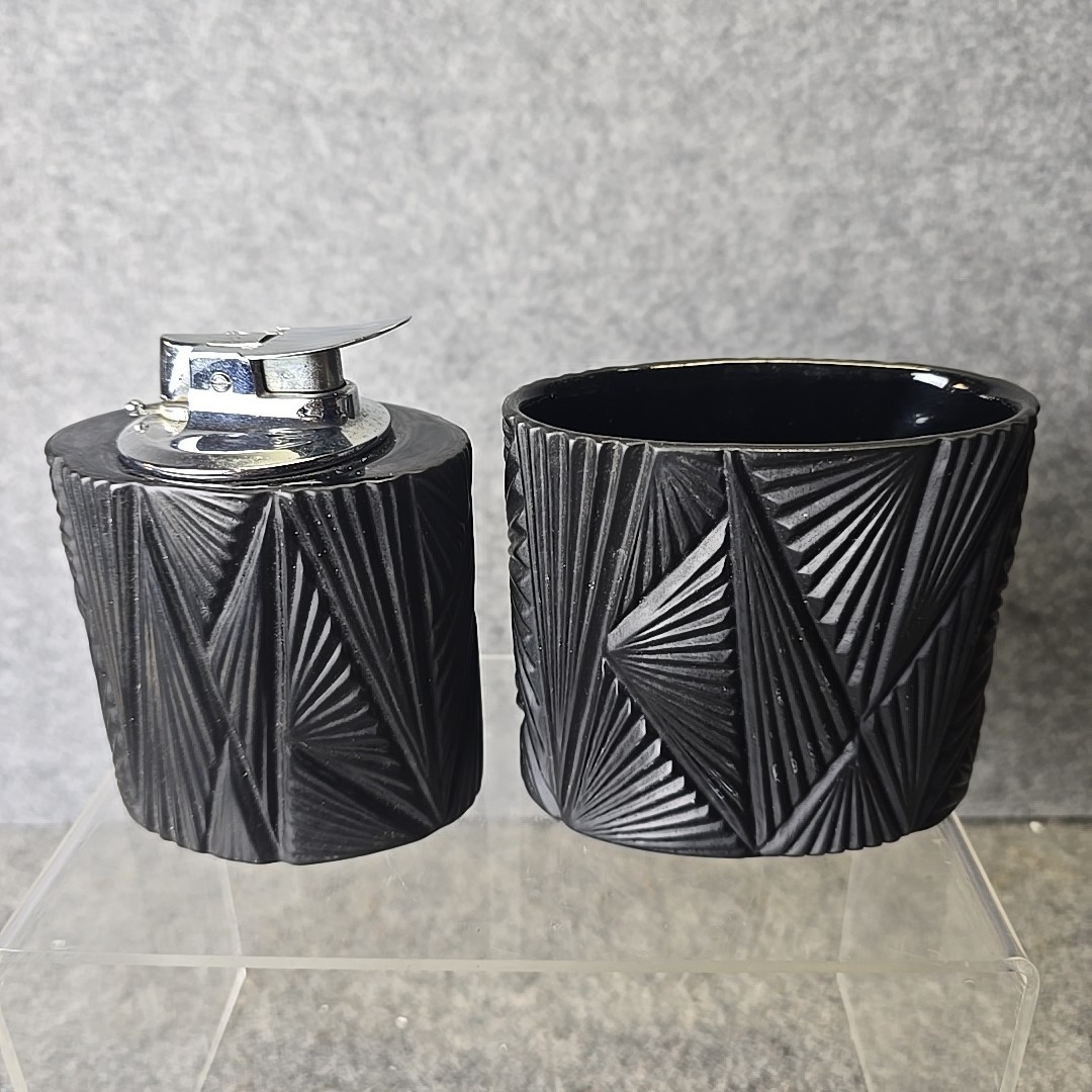 Rosenthal Porcelaine Noire Lighter and Container