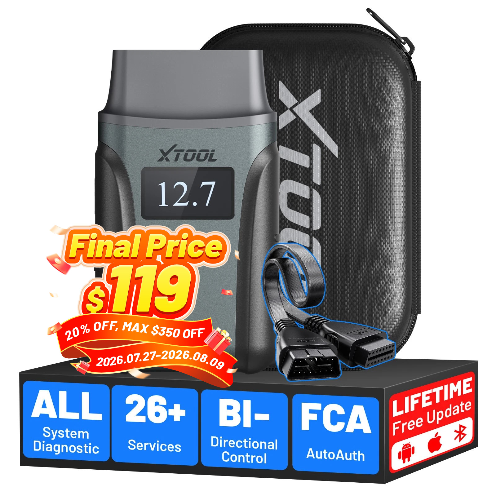 🏆XTOOL Anyscan+ A30M KIT OBD2 Scanner Wireless Code Reader Bidirectional Tool