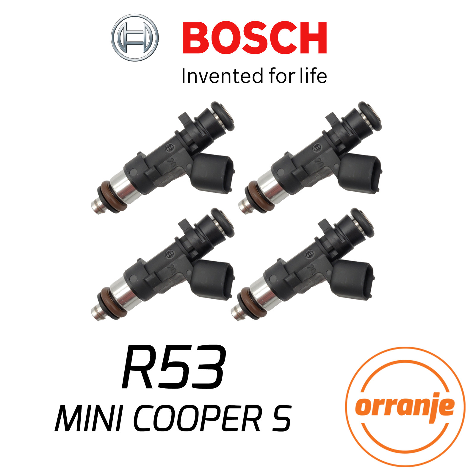R53 MINI Cooper S JCW GP Genuine Bosch 380cc Fuel Injectors Full Set of 4