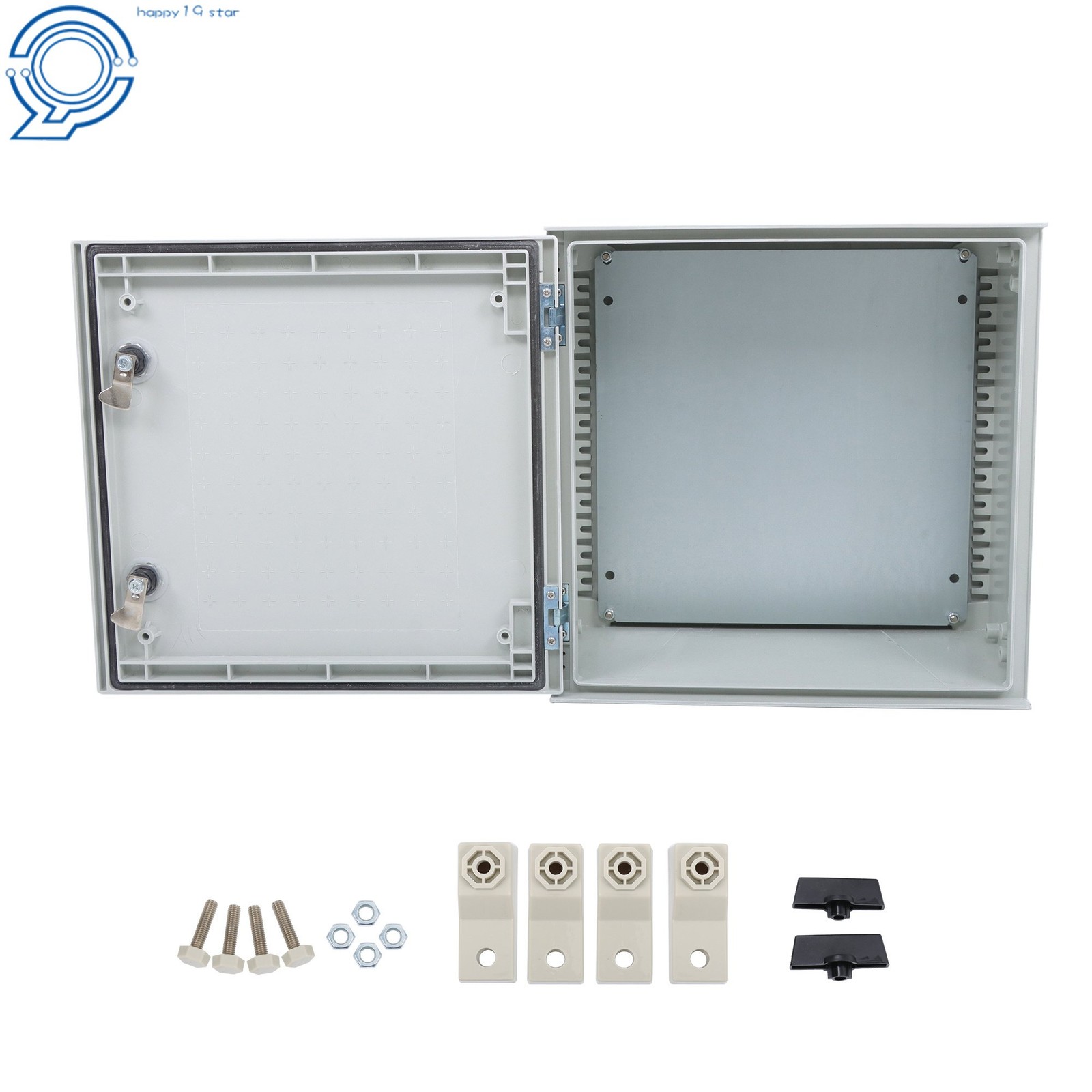 NEMA 3X IP65 Junction Box, 16x16x8Inch Fiberglass, for Outdoor Use