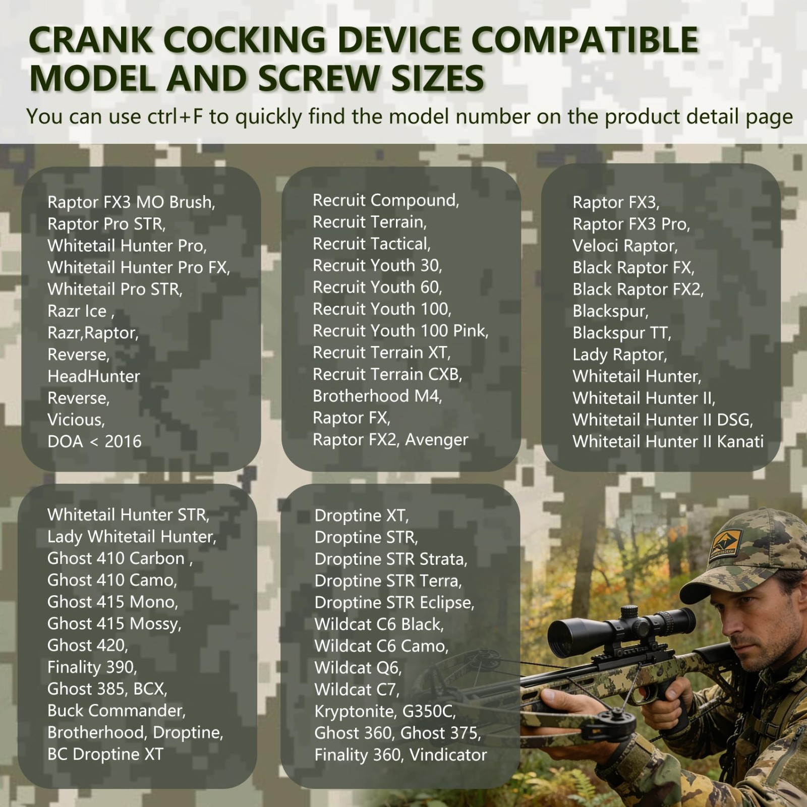 Upgraded Crossbow Crank Cocking Device, Reduces Cocking Resistance 93%, Ambidext