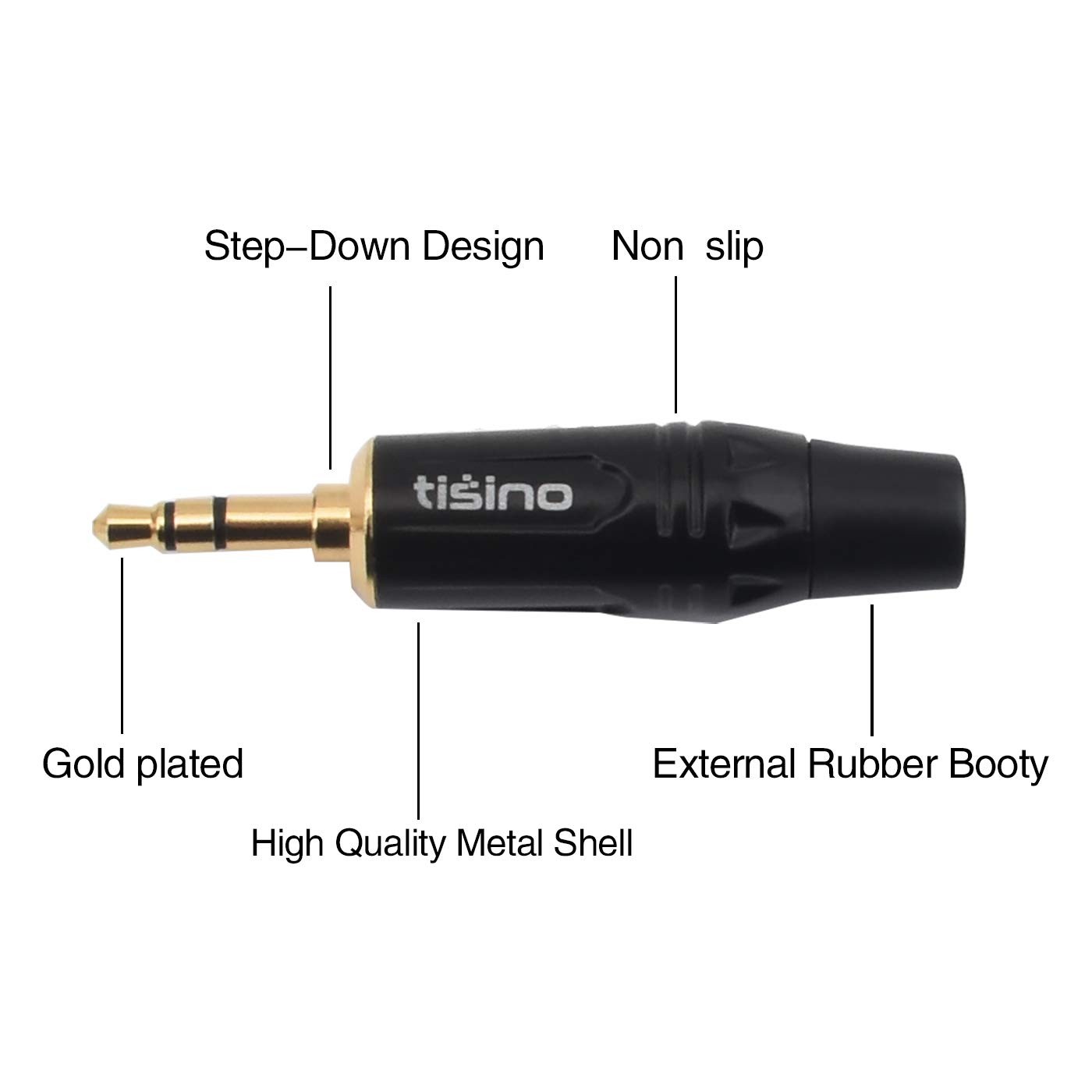 Tisino Dual XLR to 3.5mm Stereo Mic Cable, 2 Female 6.6 feet, Black