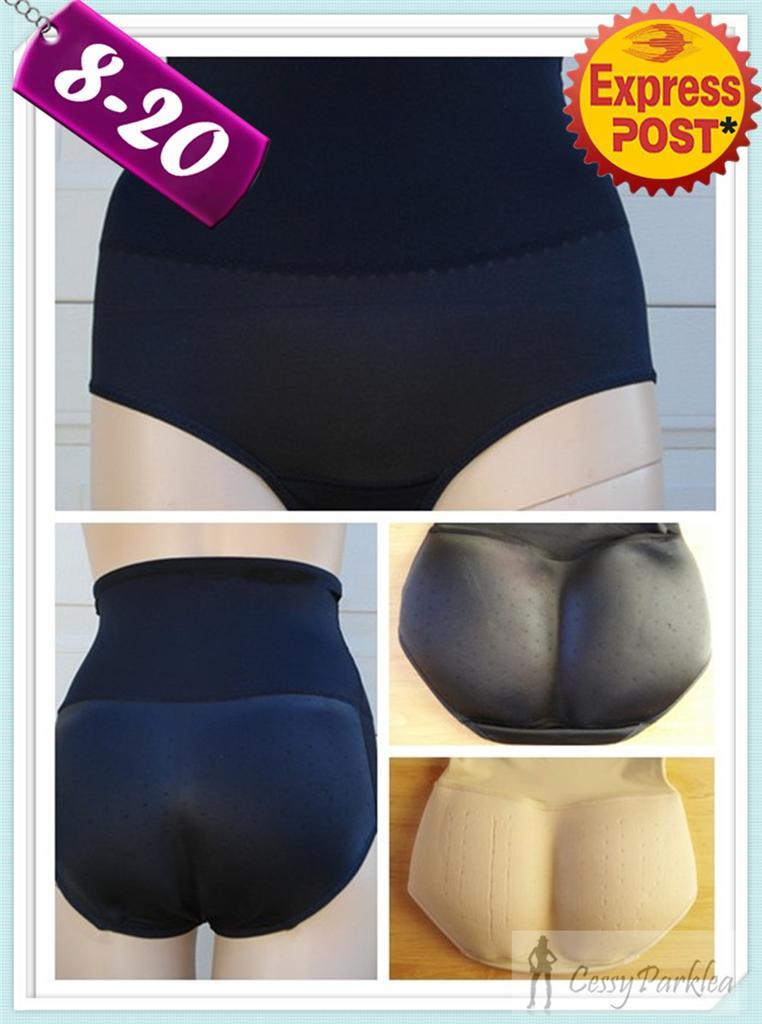 Padded Bum Enhancer Booster w/Seamless High Waist Control Brief Shapewear Pant