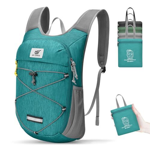 Foldable Hiking Backpack - 10L Small Lightweight Daypack Breathable Travel Ba...