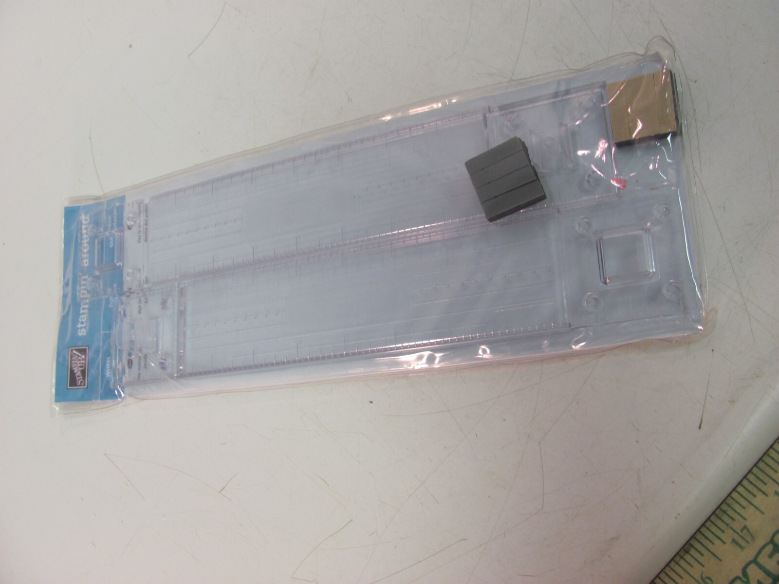 Stampin Up Stampin Around Wheel Guide 12" Snap Clear Ruler Non Skid Scrapbook
